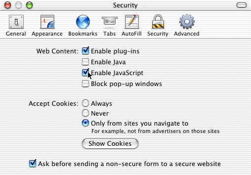 Enabling JavaScript in Safari Enabling JavaScript in Safari